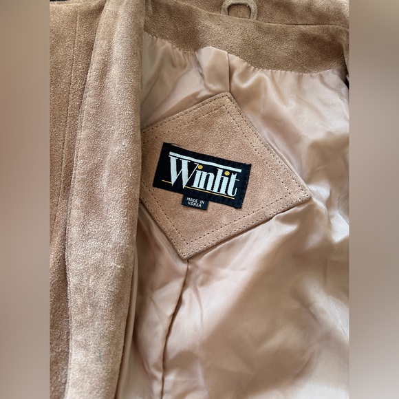 Vintage Winlit Suede Leather Blazer Jacket - Picture 13 of 15